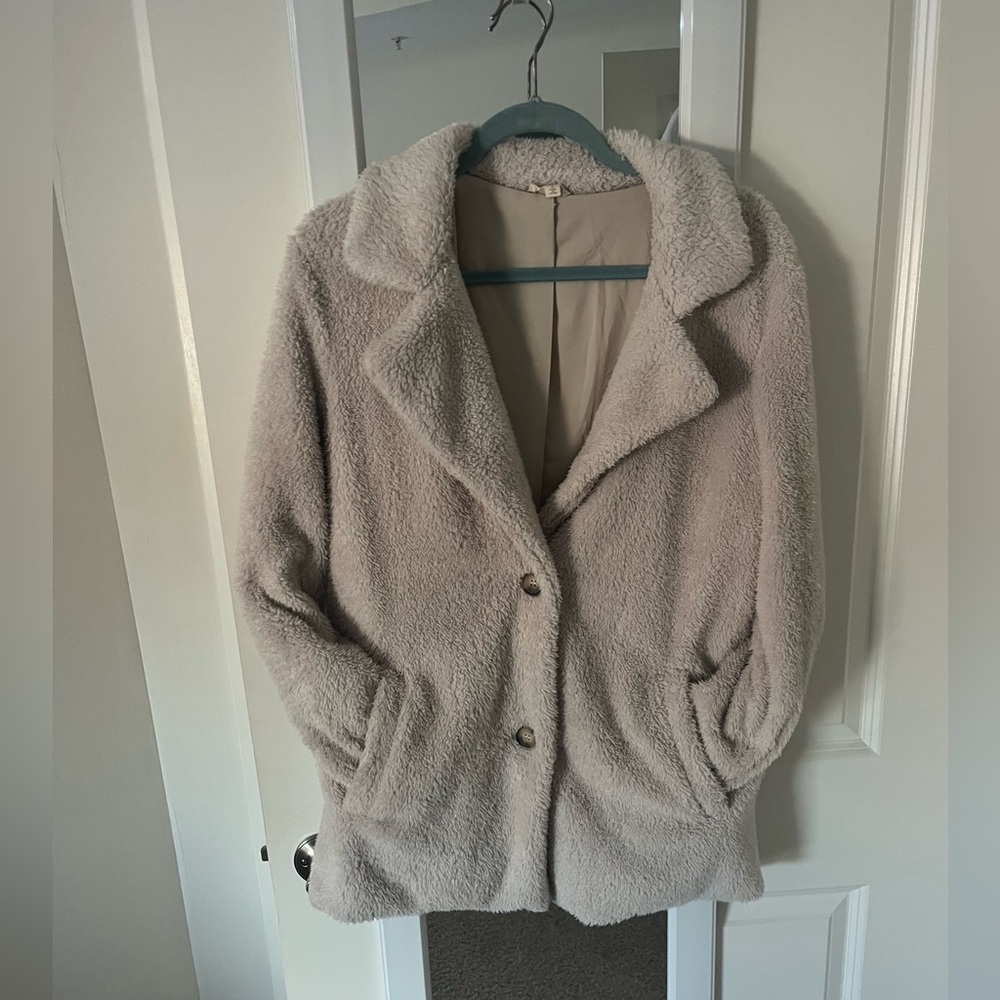 Off white Teddy Jacket/peacoat - Picture 3 of 5